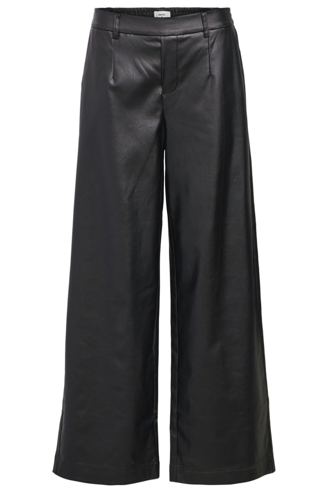 OBJMELBA LISA WIDE COATED PANT NOOS 23045831 BLACK